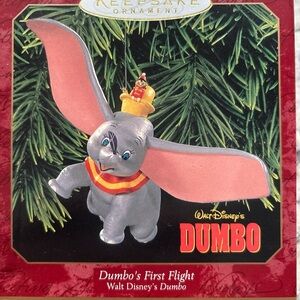 Hallmark Keepsake Walt Disney "Dumbo's First Flight" Christmas Ornament 1999 EUC